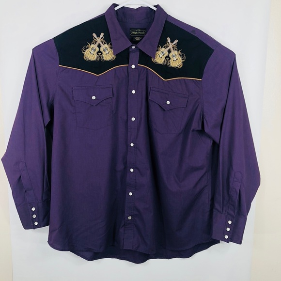 high noon Other - Western guitar pearl snap button down shirt